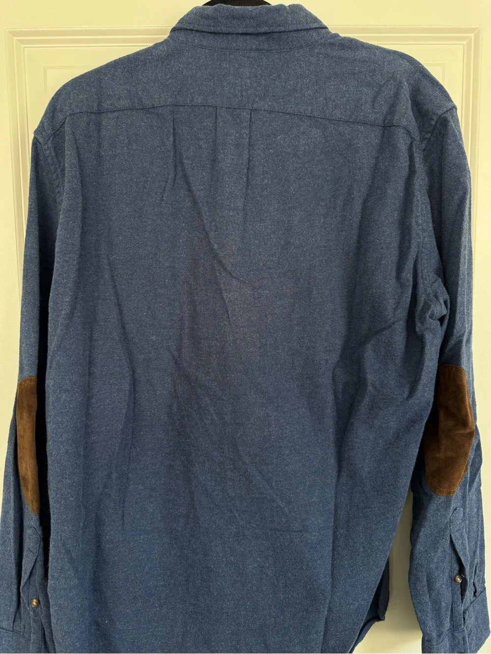J. Crew Men’s Navy Button-Down with Elbow Patches